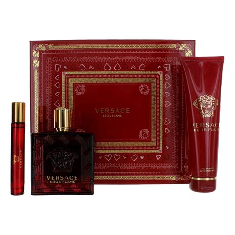 versace eros flame 3 piece gift set|versace eros flame kit.